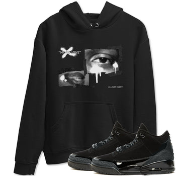 Air Jordan 3 Black Cat shirts to match jordans More Love sneaker tees 3s Retro Black Cat best t-shirts to wear with jordans SNRT Sneaker Tees unisex cotton Black 1 shirts