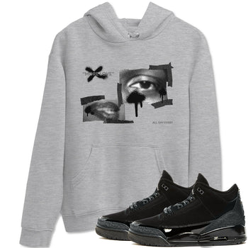 Air Jordan 3 Black Cat shirts to match jordans More Love sneaker tees 3s Retro Black Cat best t-shirts to wear with jordans SNRT Sneaker Tees unisex cotton Heather Grey 1 shirts