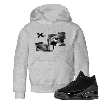 Air Jordan 3 Black Cat shirts to match jordans More Love sneaker tees 3s Retro Black Cat best t-shirts to wear with jordans SNRT Sneaker Tees Youth Baby Heather Grey 1 tee