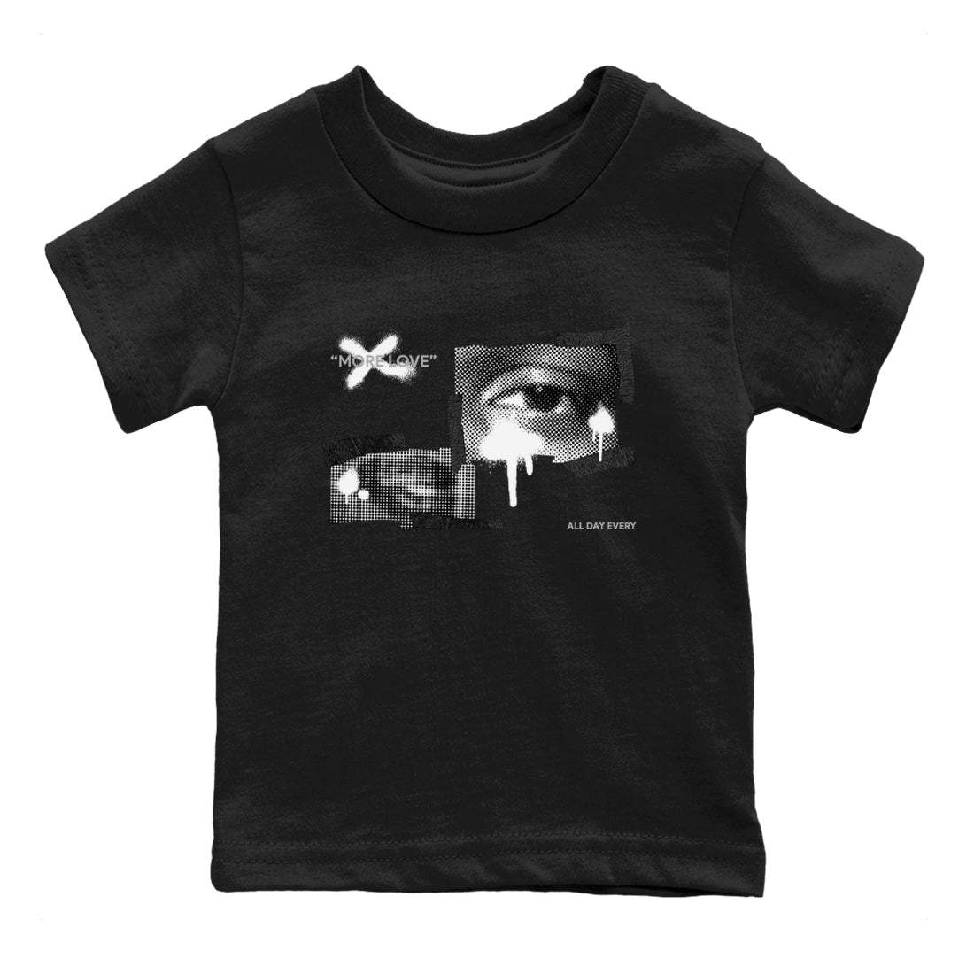 Air Jordan 3 Black Cat shirts to match jordans More Love sneaker tees 3s Retro Black Cat best t-shirts to wear with jordans SNRT Sneaker Tees Youth Baby Black 2 tee