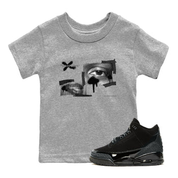 Air Jordan 3 Black Cat shirts to match jordans More Love sneaker tees 3s Retro Black Cat best t-shirts to wear with jordans SNRT Sneaker Tees Youth Baby Heather Grey 1 tee