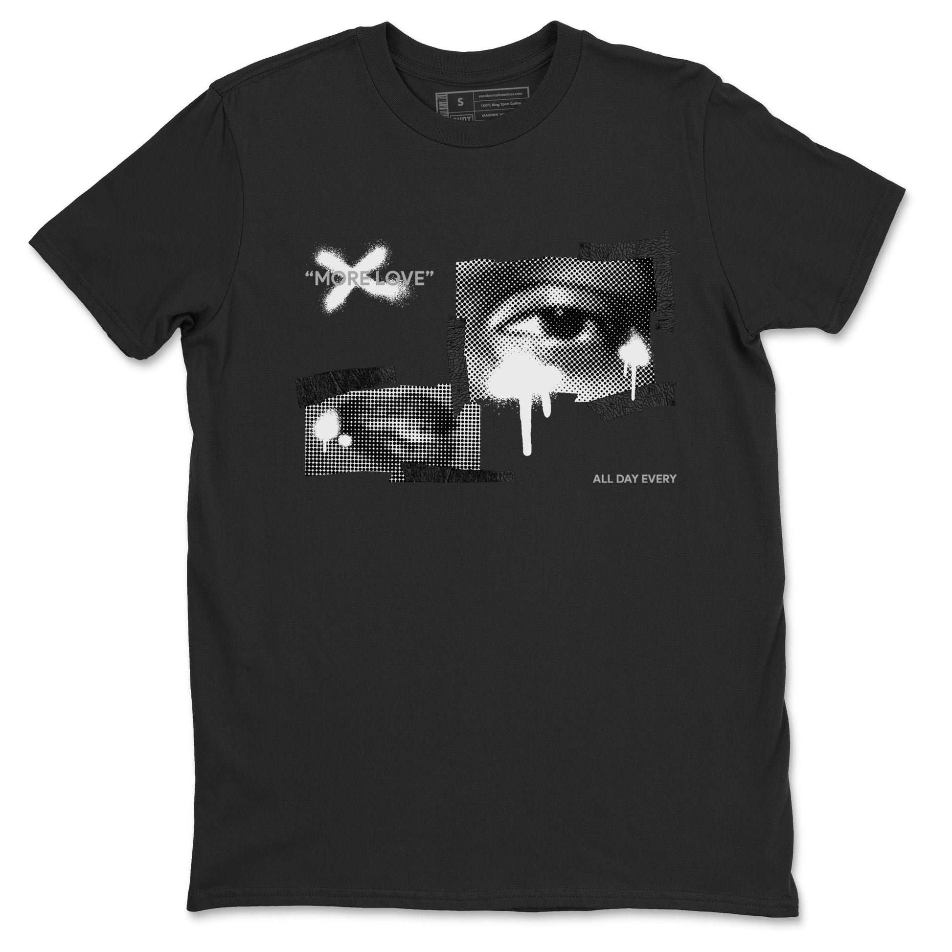 Air Jordan 3 Black Cat shirts to match jordans More Love sneaker tees 3s Retro Black Cat best t-shirts to wear with jordans SNRT Sneaker Tees unisex cotton Black 2 shirts