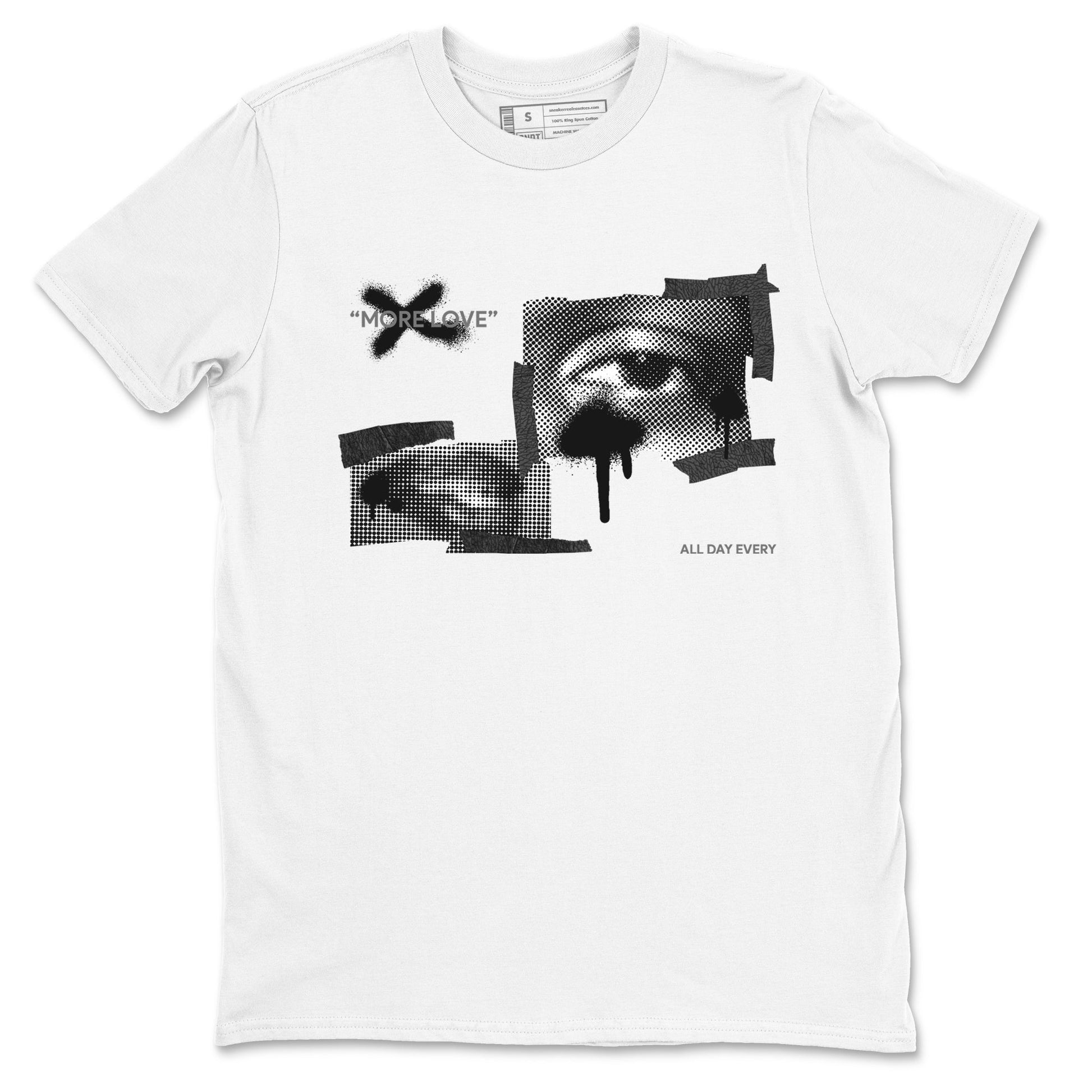 Air Jordan 3 Black Cat shirts to match jordans More Love sneaker tees 3s Retro Black Cat best t-shirts to wear with jordans SNRT Sneaker Tees unisex cotton White 2 shirts