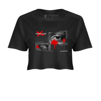 3s Black Cement shirts to match jordans More Love sneaker match tees Air Jordan 3 Black Cement match shoes to clothes SNRT Sneaker Tees unisex cotton Black 2 crop tee