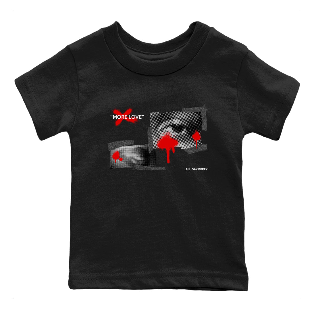 3s Black Cement shirts to match jordans More Love sneaker match tees Air Jordan 3 Black Cement match shoes to clothes SNRT Sneaker Tees Youth Baby Black 2 tee