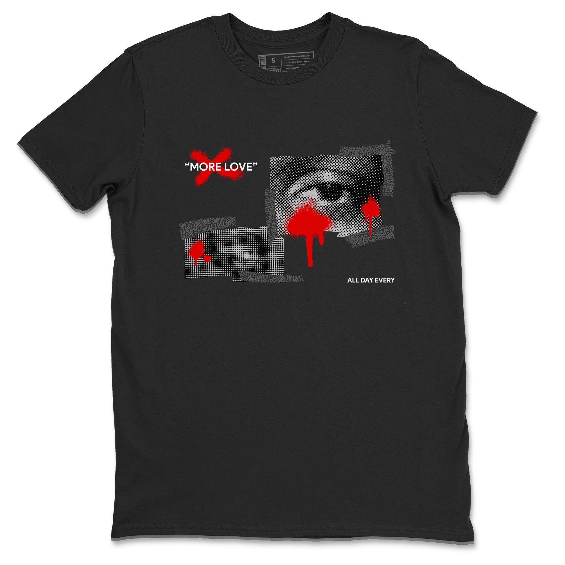 3s Black Cement shirts to match jordans More Love sneaker match tees Air Jordan 3 Black Cement match shoes to clothes SNRT Sneaker Tees unisex cotton Black 2 shirts