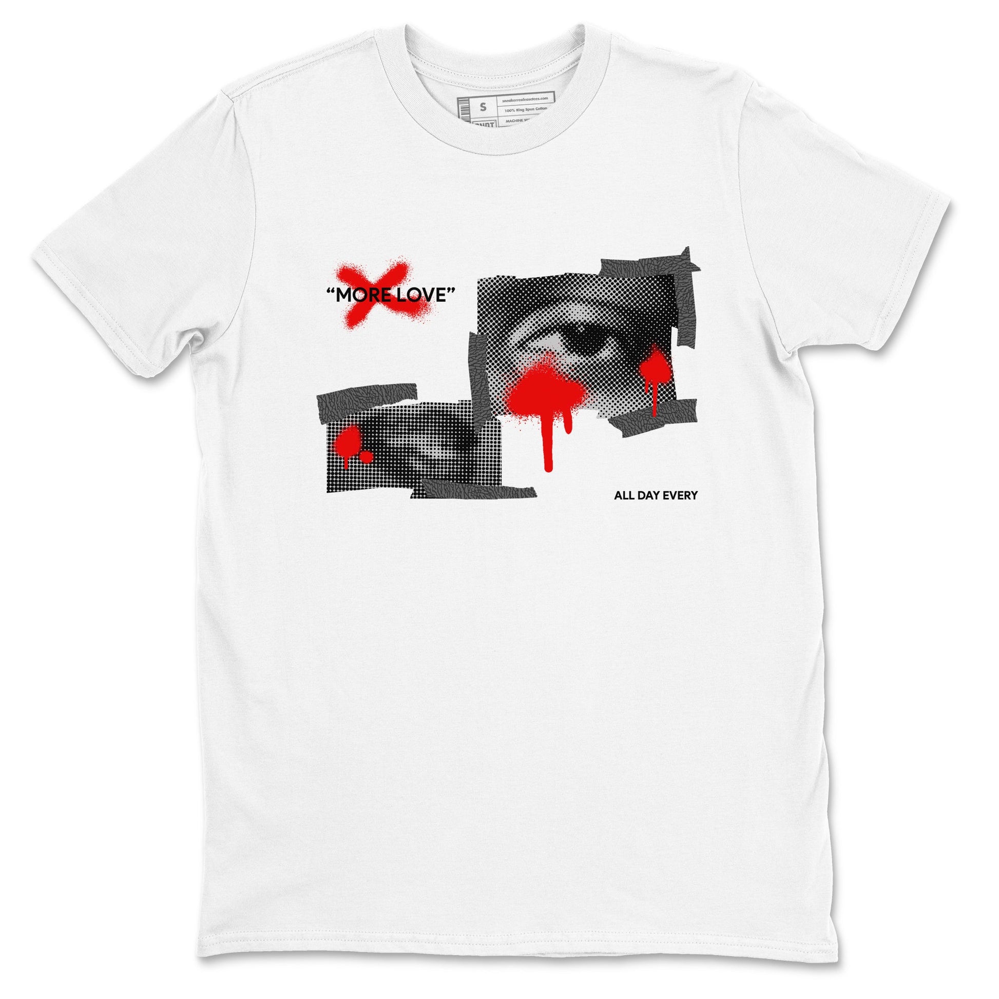 3s Black Cement shirts to match jordans More Love sneaker match tees Air Jordan 3 Black Cement match shoes to clothes SNRT Sneaker Tees unisex cotton White 2 shirts