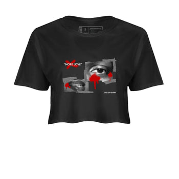 3s Cement Grey shirts to match jordans More Love sneaker match tees Air Jordan 3 Cement Grey SNRT Sneaker Release Tees unisex cotton Black 2 Crop Shirts