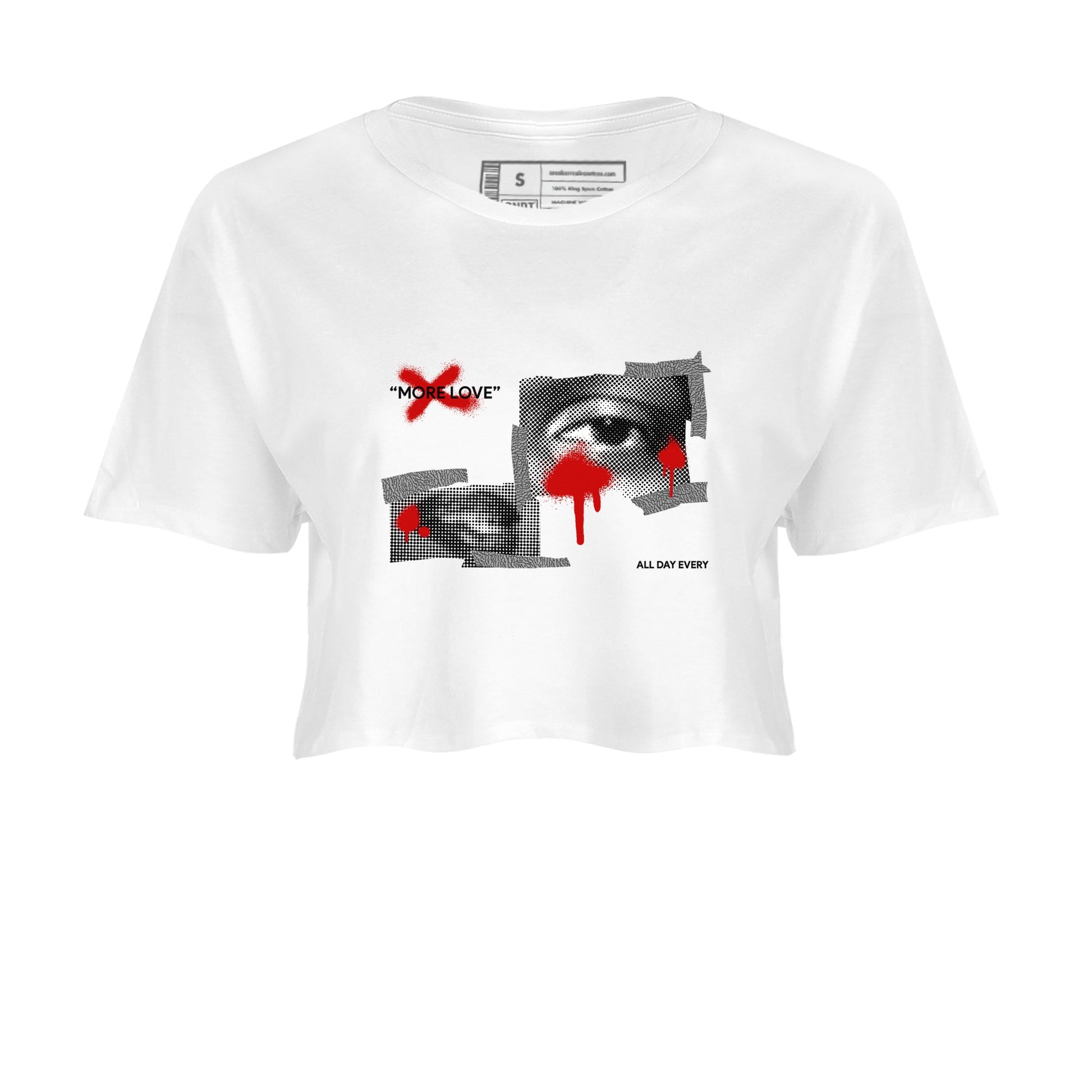 3s Cement Grey shirts to match jordans More Love sneaker match tees Air Jordan 3 Cement Grey SNRT Sneaker Release Tees unisex cotton White 2 Crop Shirts