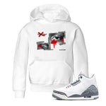 3s Cement Grey shirts to match jordans More Love sneaker match tees Air Jordan 3 Cement Grey SNRT Sneaker Release Tees Youth Baby White 1 crew neck shirts