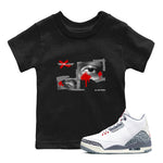 3s Cement Grey shirts to match jordans More Love sneaker match tees Air Jordan 3 Cement Grey SNRT Sneaker Release Tees Youth Baby Black 1 crew neck shirts