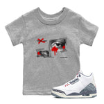 3s Cement Grey shirts to match jordans More Love sneaker match tees Air Jordan 3 Cement Grey SNRT Sneaker Release Tees Youth Baby Heather Grey 1 crew neck shirts