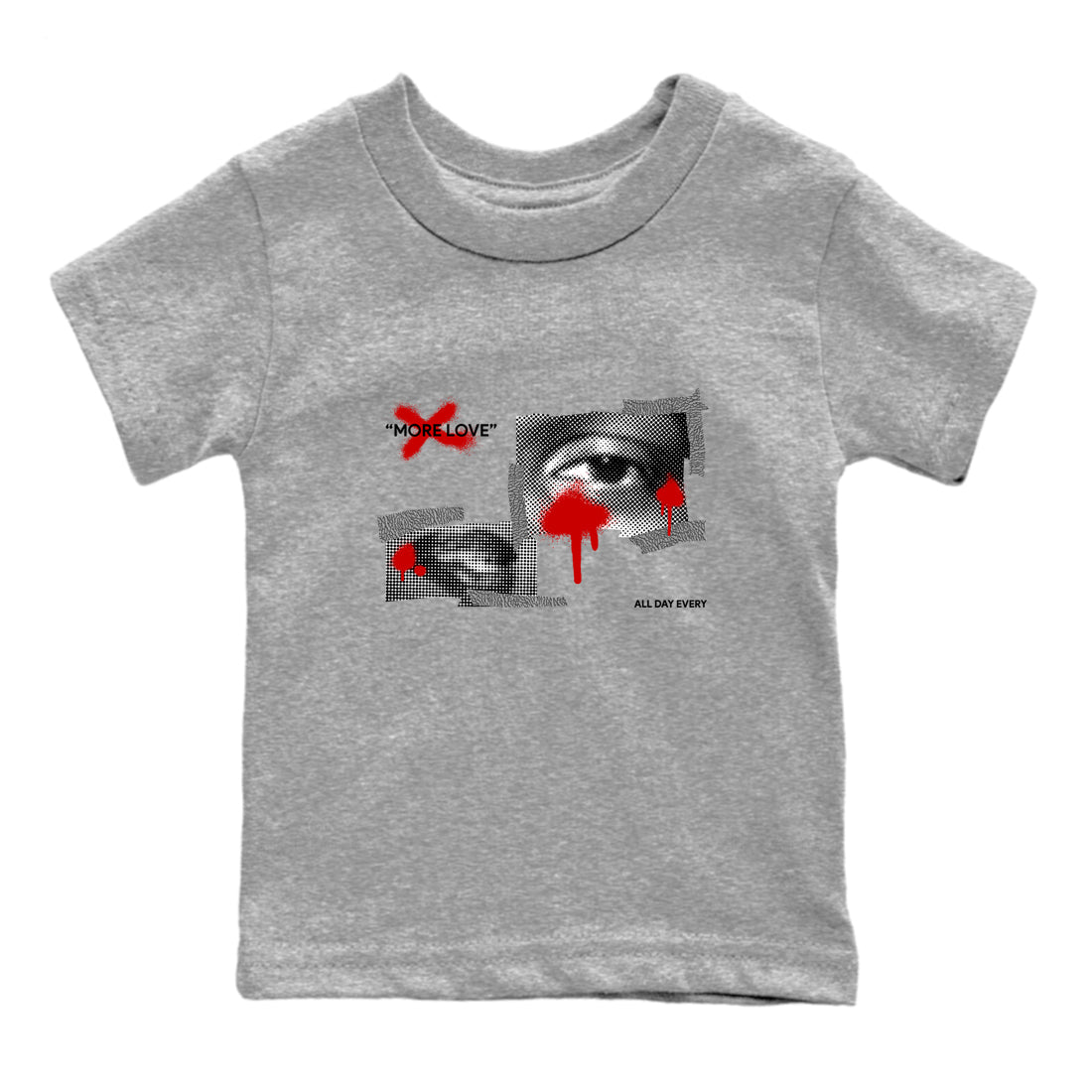 3s Cement Grey shirts to match jordans More Love sneaker match tees Air Jordan 3 Cement Grey SNRT Sneaker Release Tees Youth Baby Heather Grey 2 crew neck shirts