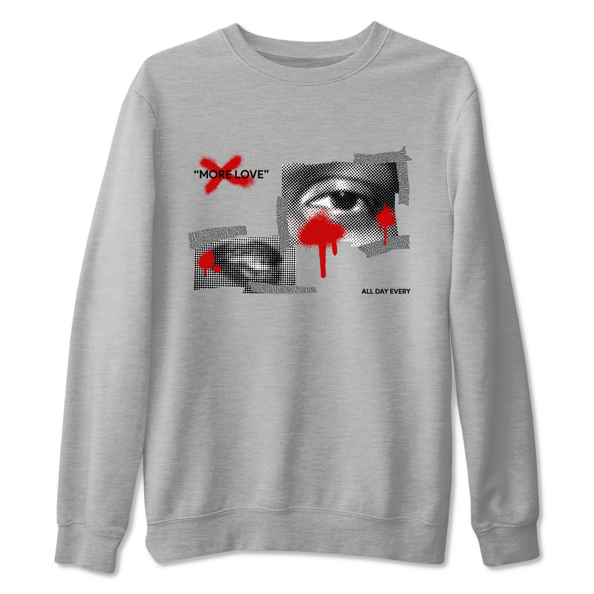3s Cement Grey shirts to match jordans More Love sneaker match tees Air Jordan 3 Cement Grey SNRT Sneaker Release Tees unisex cotton Heather Grey 2 crew neck shirts