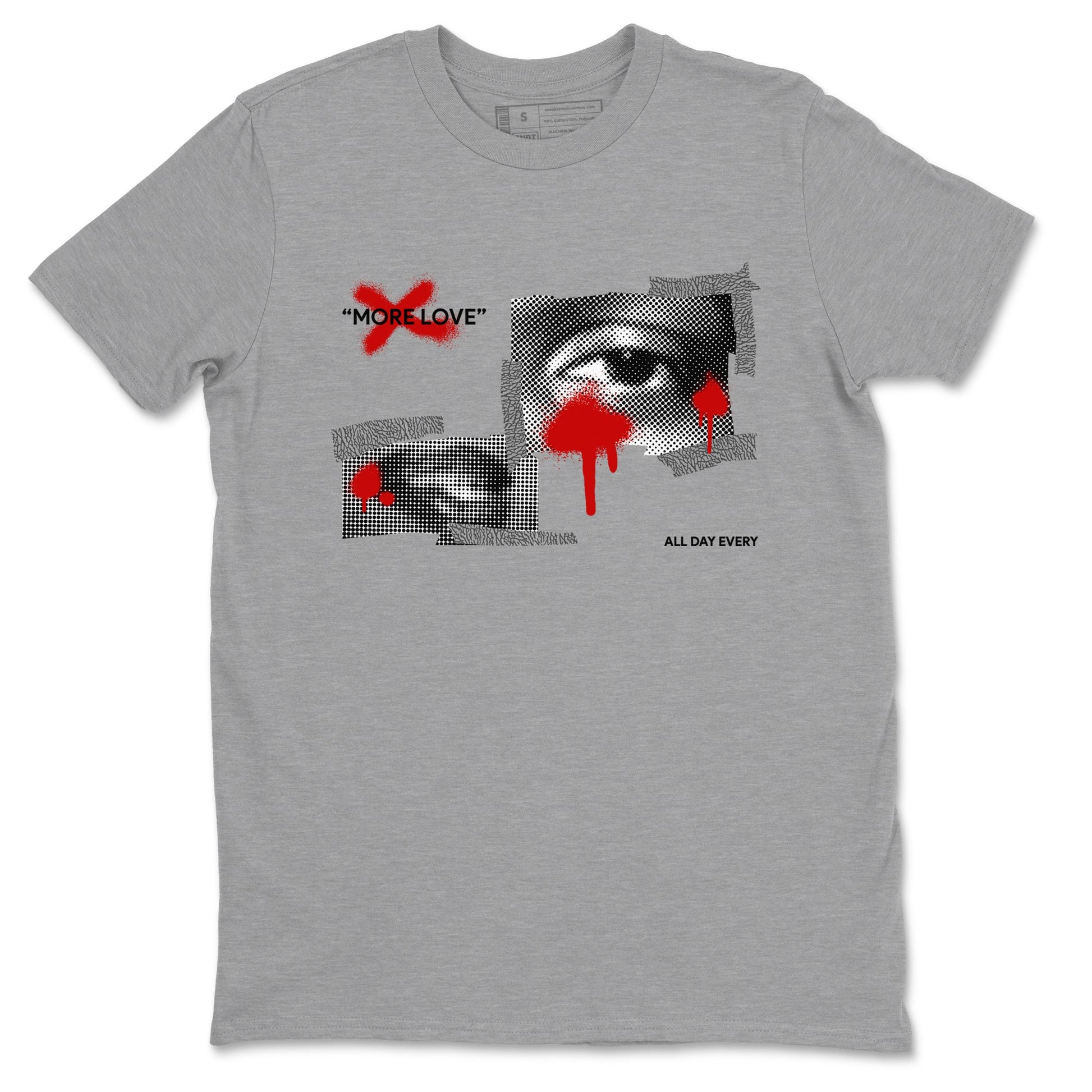 3s Cement Grey shirts to match jordans More Love sneaker match tees Air Jordan 3 Cement Grey SNRT Sneaker Release Tees unisex cotton Heather Grey 2 crew neck shirts