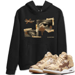 AJ3 Desert Camo shirts to match jordans More Love sneaker match tees Air Jordan 3 Desert Camo SNRT Sneaker Tees streetwear brand Black 1 unisex cotton tee