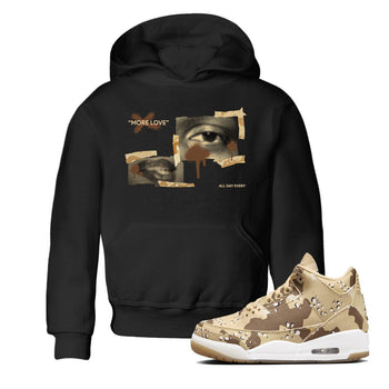 AJ3 Desert Camo shirts to match jordans More Love sneaker match tees Air Jordan 3 Desert Camo SNRT Sneaker Tees streetwear brand Baby and Youth Black 1 cotton tee