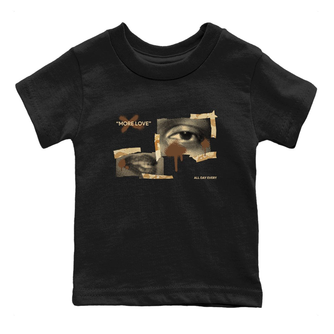 AJ3 Desert Camo shirts to match jordans More Love sneaker match tees Air Jordan 3 Desert Camo SNRT Sneaker Tees streetwear brand Baby and Youth Black 2 cotton tee