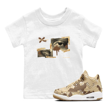 AJ3 Desert Camo shirts to match jordans More Love sneaker match tees Air Jordan 3 Desert Camo SNRT Sneaker Tees streetwear brand Baby and Youth White 1 cotton tee