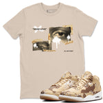 AJ3 Desert Camo shirts to match jordans More Love sneaker match tees Air Jordan 3 Desert Camo SNRT Sneaker Tees streetwear brand Sand 1 unisex cotton tee