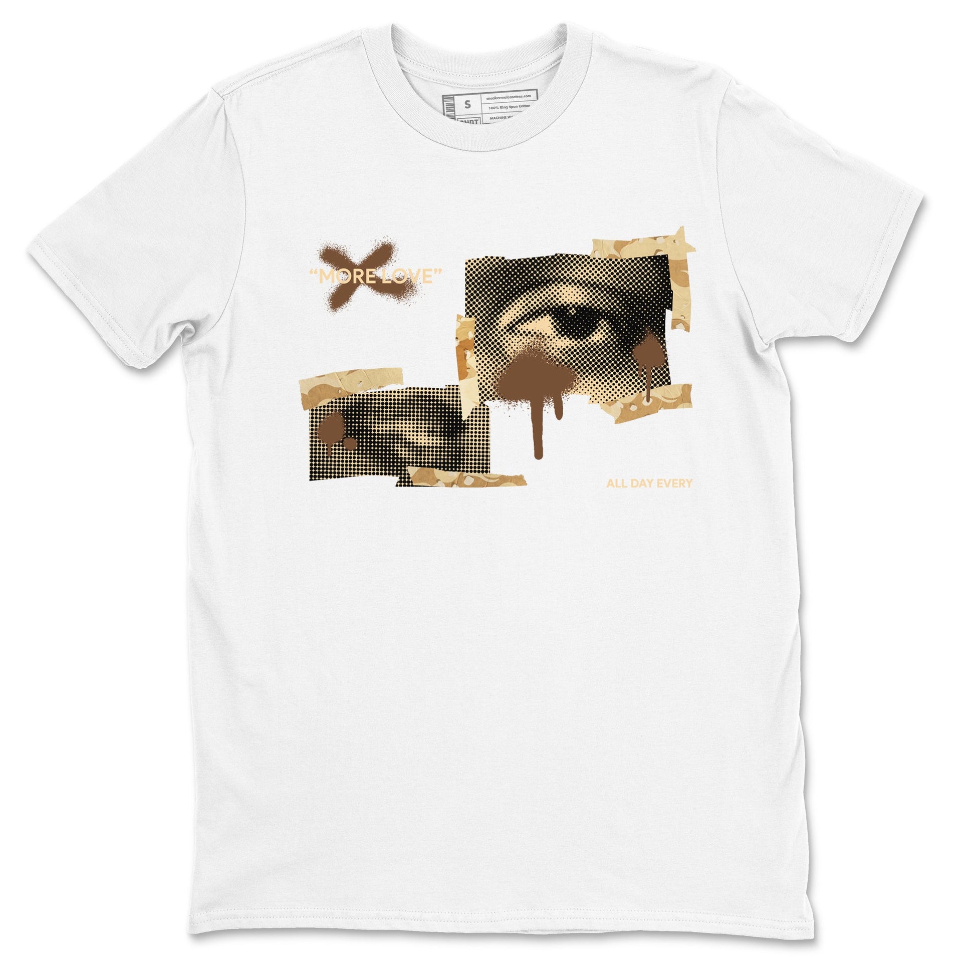 AJ3 Desert Camo shirts to match jordans More Love sneaker match tees Air Jordan 3 Desert Camo SNRT Sneaker Tees streetwear brand White 2 unisex cotton tee