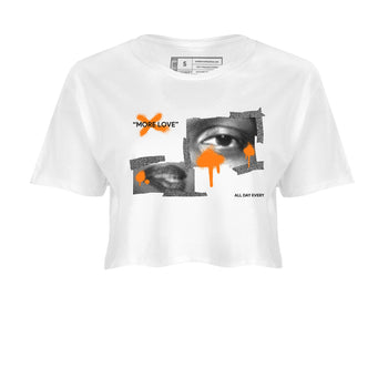 3s Georgia Peach shirt to match jordans More Love sneaker tees Air Jordan 3 Georgia Peach SNRT Sneaker Release Tees White 2 crop length shirt