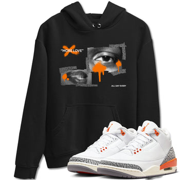 3s Georgia Peach shirt to match jordans More Love sneaker tees Air Jordan 3 Georgia Peach SNRT Sneaker Release Tees unisex cotton Black 1 crew neck shirt