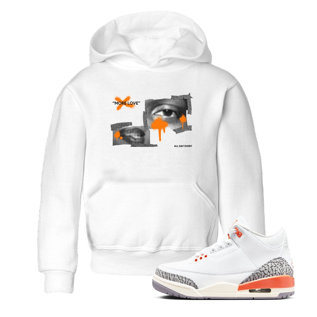 3s Georgia Peach shirt to match jordans More Love sneaker tees Air Jordan 3 Georgia Peach SNRT sneaker release tees baby toddler White 1 cotton Shirt