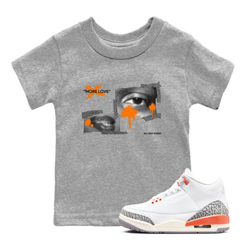 3s Georgia Peach shirt to match jordans More Love sneaker tees Air Jordan 3 Georgia Peach SNRT sneaker release tees baby toddler Heather Grey 1 cotton Shirt
