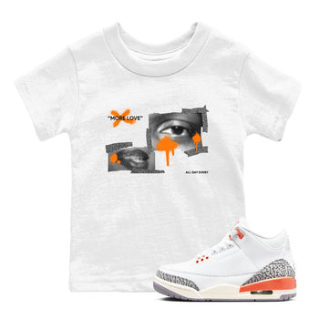 3s Georgia Peach shirt to match jordans More Love sneaker tees Air Jordan 3 Georgia Peach SNRT sneaker release tees baby toddler White 1 cotton Shirt