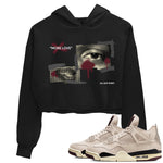 4s A Ma Maniere x Fossil Stone shirts to match jordans More Love sneaker match tees Air Jordan 4 A Ma Maniere x Fossil Stone match shoes to clothes SNRT Sneaker Tees unisex cotton Black 1 crop tee