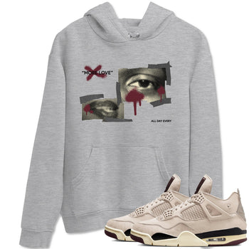 4s A Ma Maniere x Fossil Stone shirts to match jordans More Love sneaker match tees Air Jordan 4 A Ma Maniere x Fossil Stone match shoes to clothes SNRT Sneaker Tees unisex cotton Heather Grey 1 shirts