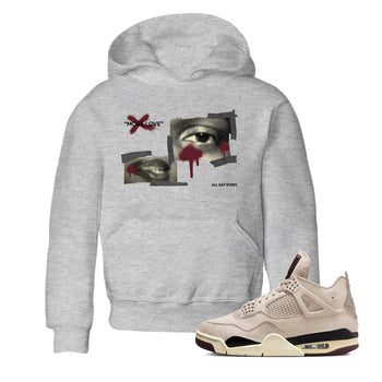 4s A Ma Maniere x Fossil Stone shirts to match jordans More Love sneaker match tees Air Jordan 4 A Ma Maniere x Fossil Stone match shoes to clothes SNRT Sneaker Tees Youth Baby Heather Grey 1 tee