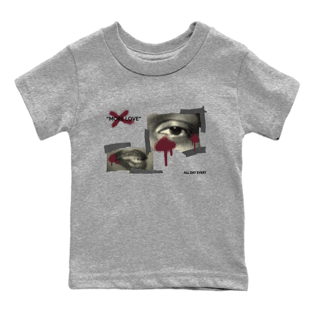 4s A Ma Maniere x Fossil Stone shirts to match jordans More Love sneaker match tees Air Jordan 4 A Ma Maniere x Fossil Stone match shoes to clothes SNRT Sneaker Tees Youth Baby Heather Grey 2 tee