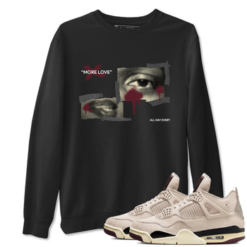 4s A Ma Maniere x Fossil Stone shirts to match jordans More Love sneaker match tees Air Jordan 4 A Ma Maniere x Fossil Stone match shoes to clothes SNRT Sneaker Tees unisex cotton Black 1 shirts