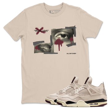 4s A Ma Maniere x Fossil Stone shirts to match jordans More Love sneaker match tees Air Jordan 4 A Ma Maniere x Fossil Stone match shoes to clothes SNRT Sneaker Tees unisex cotton Sand 1 shirts