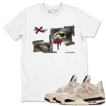 4s A Ma Maniere x Fossil Stone shirts to match jordans More Love sneaker match tees Air Jordan 4 A Ma Maniere x Fossil Stone match shoes to clothes SNRT Sneaker Tees unisex cotton White 1 shirts
