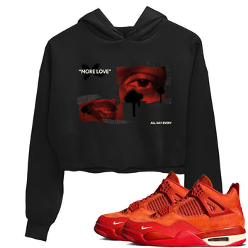 4s Brick By Brick best t shirts to wear with jordans More Love sneaker match tees Nigel Sylvester x Air Jordan 4 Brick by Brick match shoes to clothes SNRT Sneaker Tees unisex cotton Black 1 crop tee