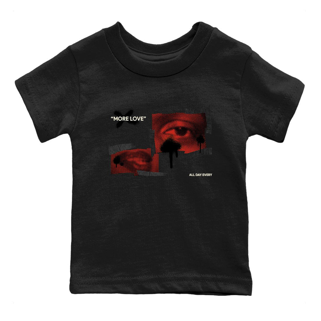 4s Brick By Brick best t shirts to wear with jordans More Love sneaker match tees Nigel Sylvester x Air Jordan 4 Brick by Brick match shoes to clothes SNRT Sneaker Tees Youth Baby Black 2 tee