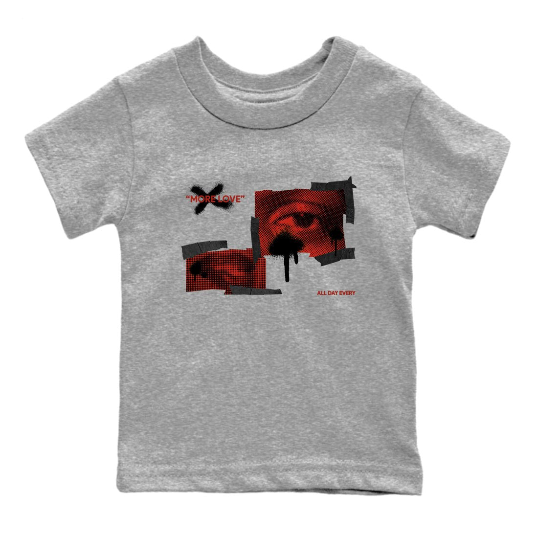 4s Brick By Brick best t shirts to wear with jordans More Love sneaker match tees Nigel Sylvester x Air Jordan 4 Brick by Brick match shoes to clothes SNRT Sneaker Tees Youth Baby Heather Grey 2 tee