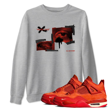 4s Brick By Brick best t shirts to wear with jordans More Love sneaker match tees Nigel Sylvester x Air Jordan 4 Brick by Brick match shoes to clothes SNRT Sneaker Tees unisex cotton Heather Grey 1 shirts