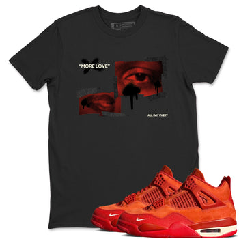 4s Brick By Brick best t shirts to wear with jordans More Love sneaker match tees Nigel Sylvester x Air Jordan 4 Brick by Brick match shoes to clothes SNRT Sneaker Tees unisex cotton Black 1 shirts