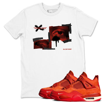 4s Brick By Brick best t shirts to wear with jordans More Love sneaker match tees Nigel Sylvester x Air Jordan 4 Brick by Brick match shoes to clothes SNRT Sneaker Tees unisex cotton White 1 shirts