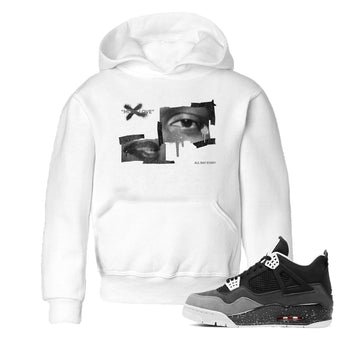 4s Fear shirts to match jordans More Love sneaker match tees Air Jordan 4 Fear match shoes to clothes SNRT Sneaker Tees Youth Baby White 1 tee