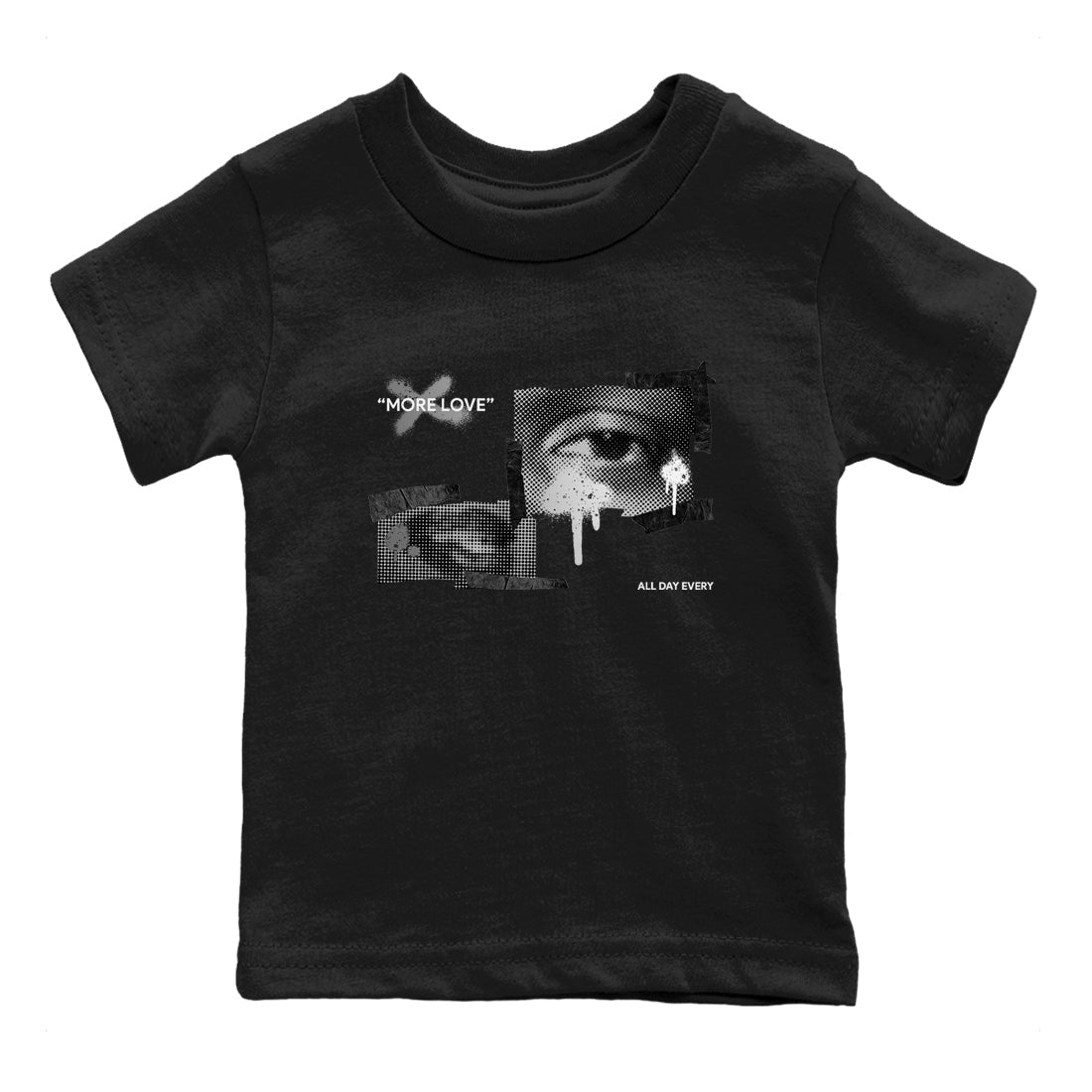 4s Fear shirts to match jordans More Love sneaker match tees Air Jordan 4 Fear match shoes to clothes SNRT Sneaker Tees Youth Baby Black 2 tee