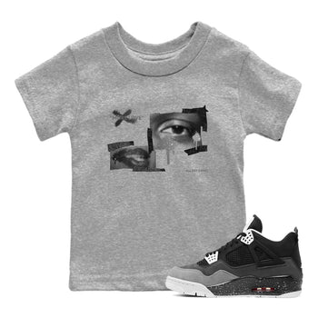 4s Fear shirts to match jordans More Love sneaker match tees Air Jordan 4 Fear match shoes to clothes SNRT Sneaker Tees Youth Baby Heather Grey 1 tee
