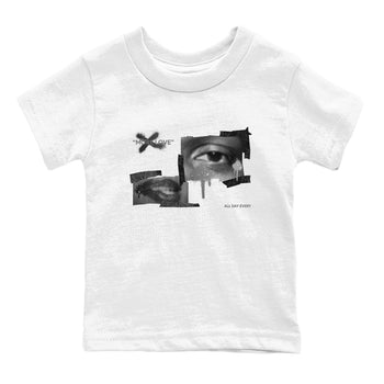 4s Fear shirts to match jordans More Love sneaker match tees Air Jordan 4 Fear match shoes to clothes SNRT Sneaker Tees Youth Baby White 2 tee