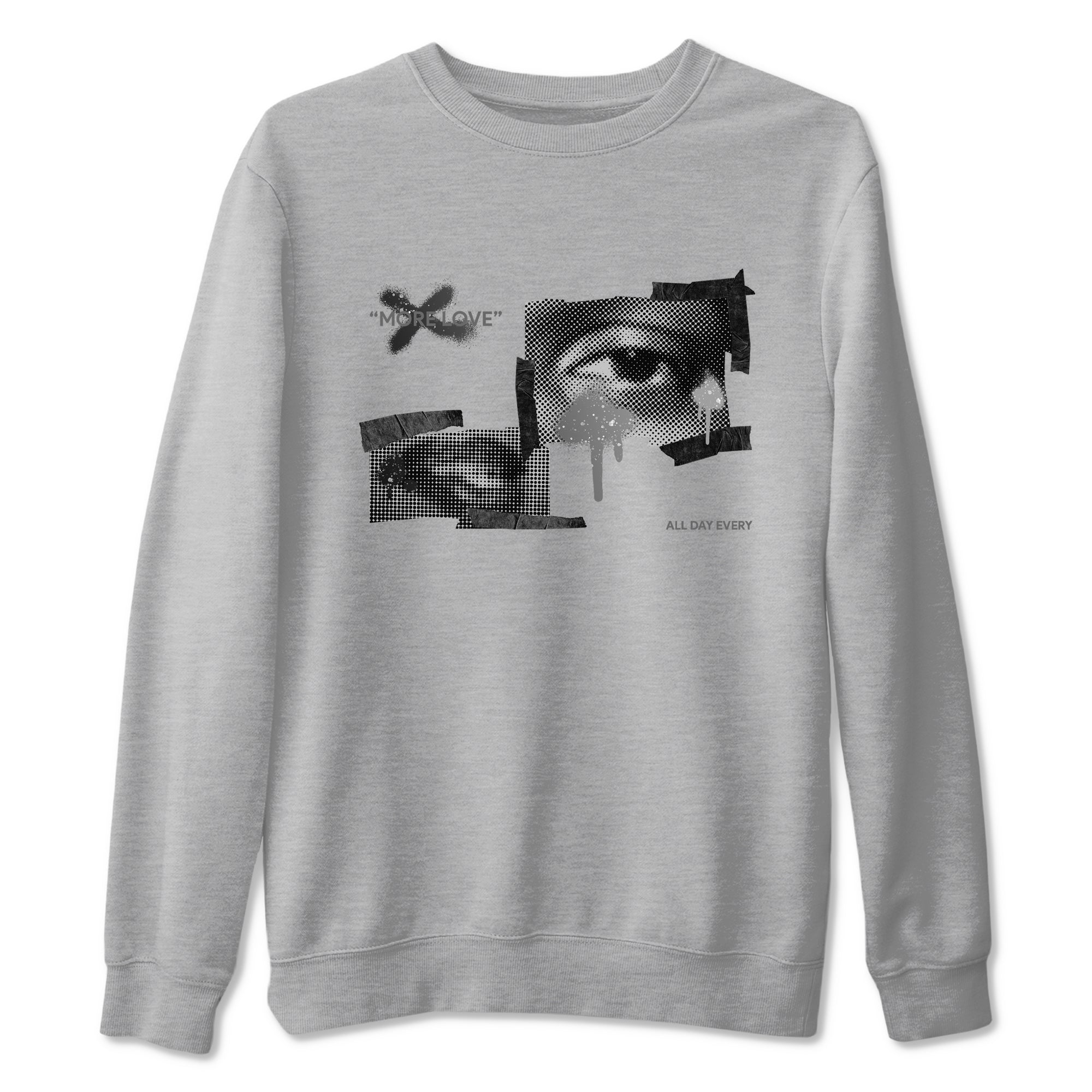 4s Fear shirts to match jordans More Love sneaker match tees Air Jordan 4 Fear match shoes to clothes SNRT Sneaker Tees unisex cotton Heather Grey 2 shirts