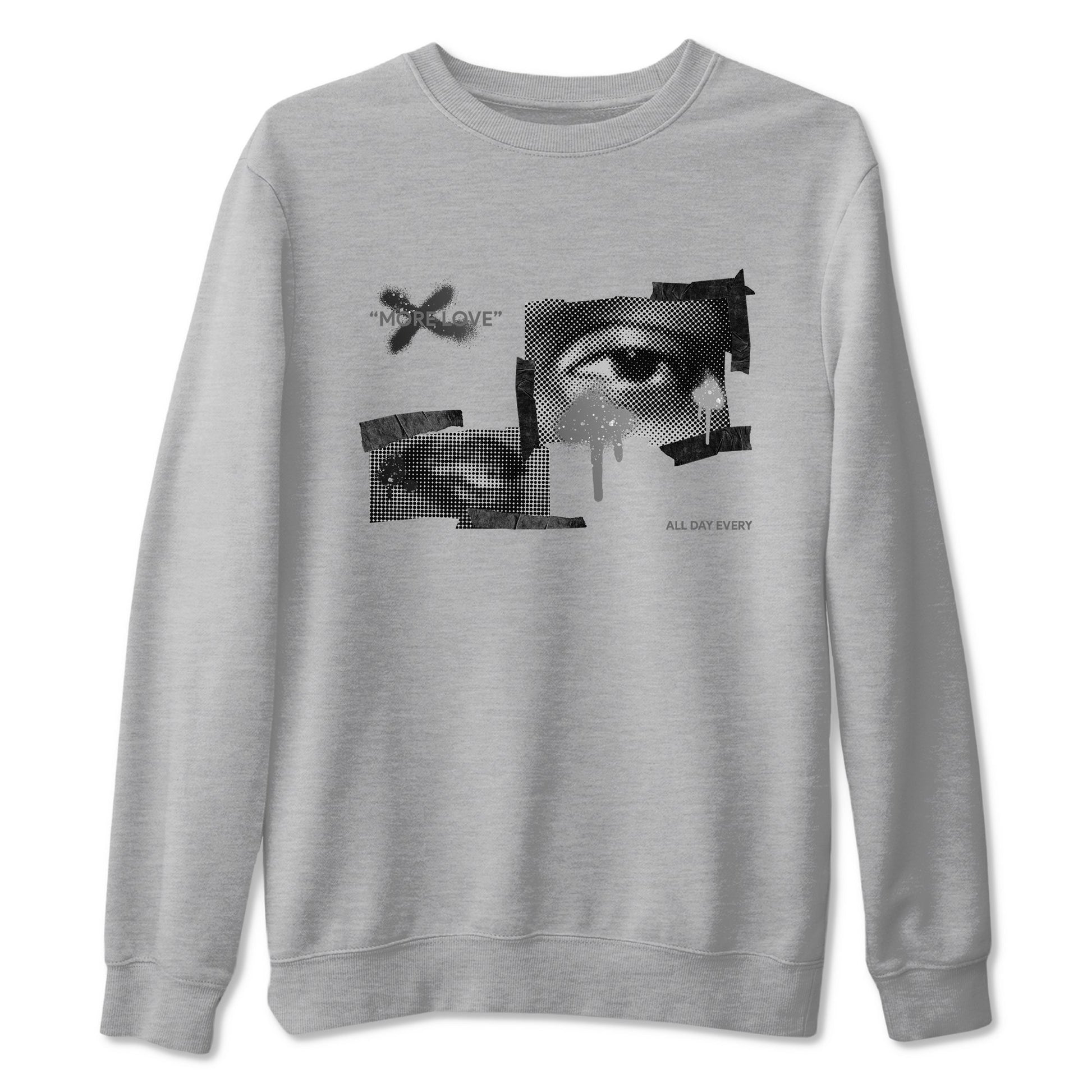 4s Fear shirts to match jordans More Love sneaker match tees Air Jordan 4 Fear match shoes to clothes SNRT Sneaker Tees unisex cotton Heather Grey 2 shirts