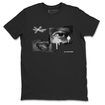 4s Fear shirts to match jordans More Love sneaker match tees Air Jordan 4 Fear match shoes to clothes SNRT Sneaker Tees unisex cotton Black 2 shirts